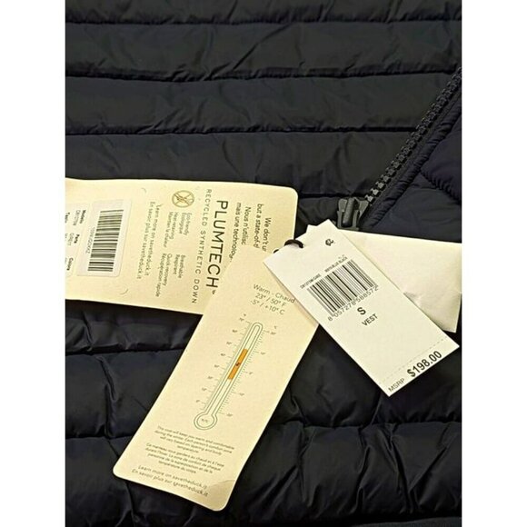 Save The Duck Men's Majus Black Fleece Lined Puffer Vest Size S (MSRP $198) - Picture 4 of 4